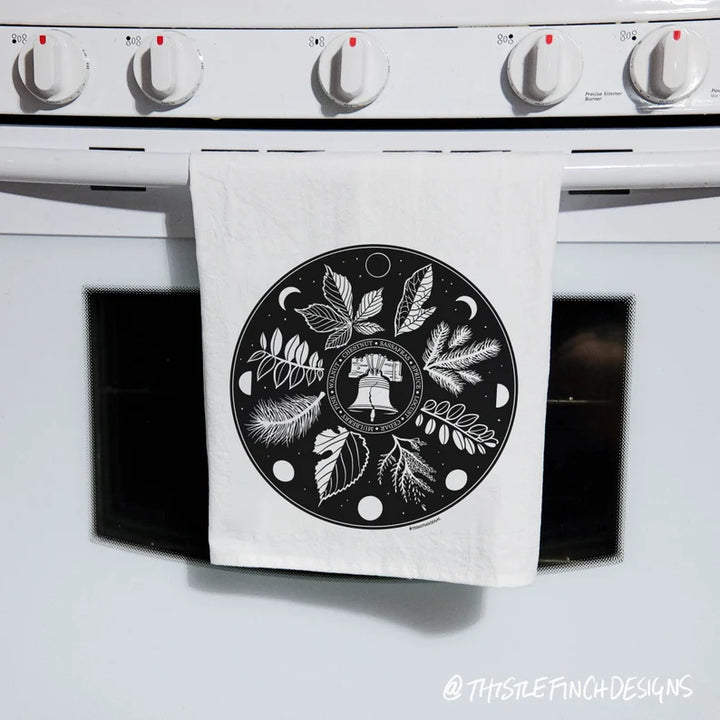 Thistle Finch Philadelphia Hex Sign Tea Towel