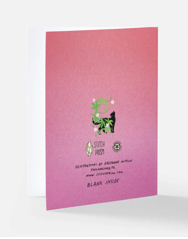 StitchPrism Heart Cat Card