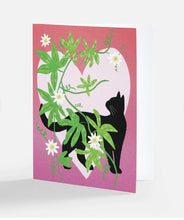 StitchPrism Heart Cat Card