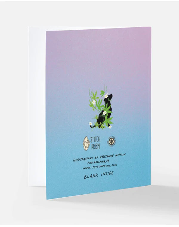 StitchPrism Heart Dog Card