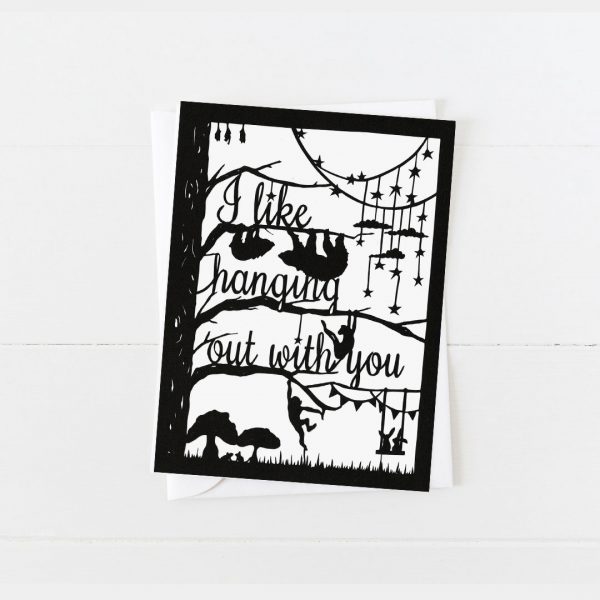 Squirrel Tacos Sloth Friends Greeting Card