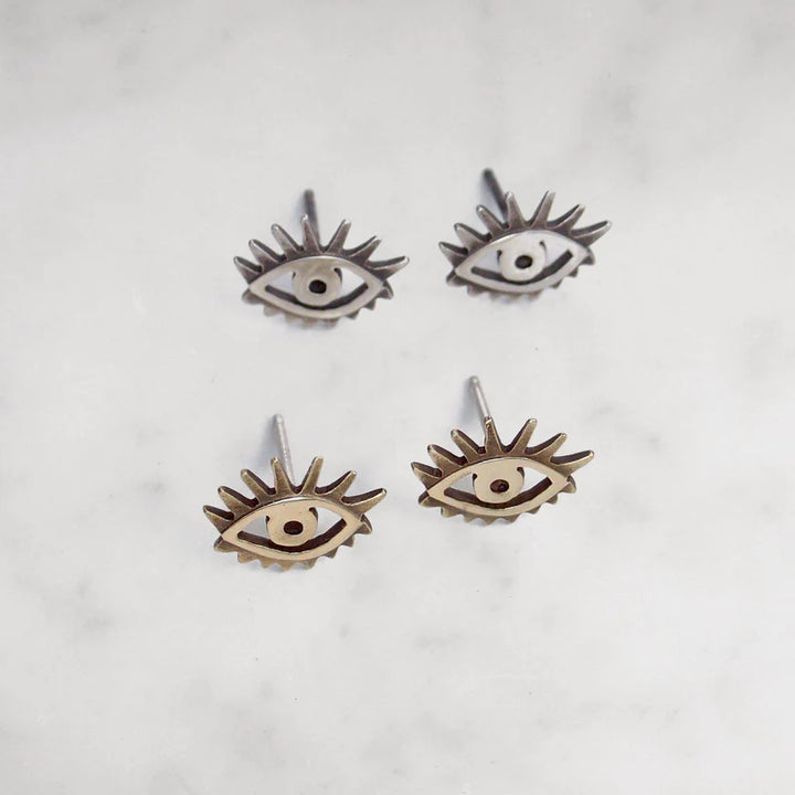 Carolyn Keys Ojo Studs in Brass