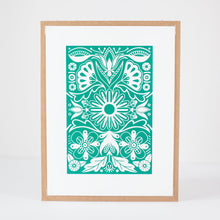 exit343design Emerald Green Folk Art Print