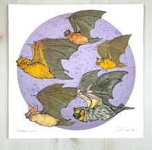 Sarah Draws Things Starry Bats 8x8 Print