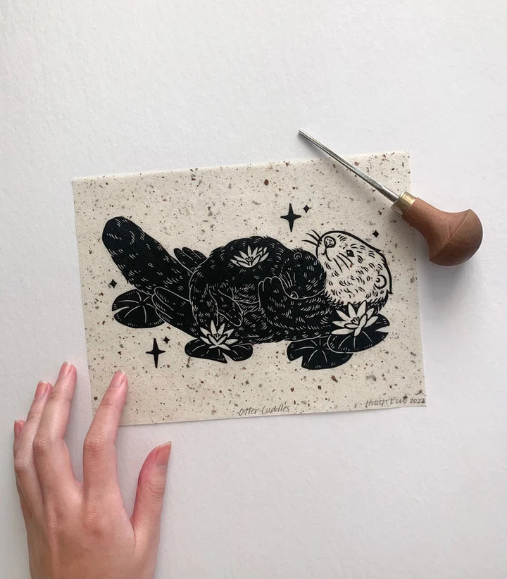 Huiyi Kuo Otter Cuddles Print