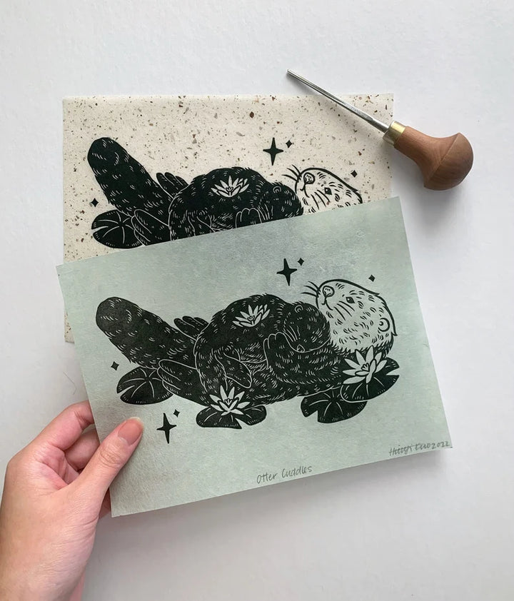 Huiyi Kuo Otter Cuddles Print